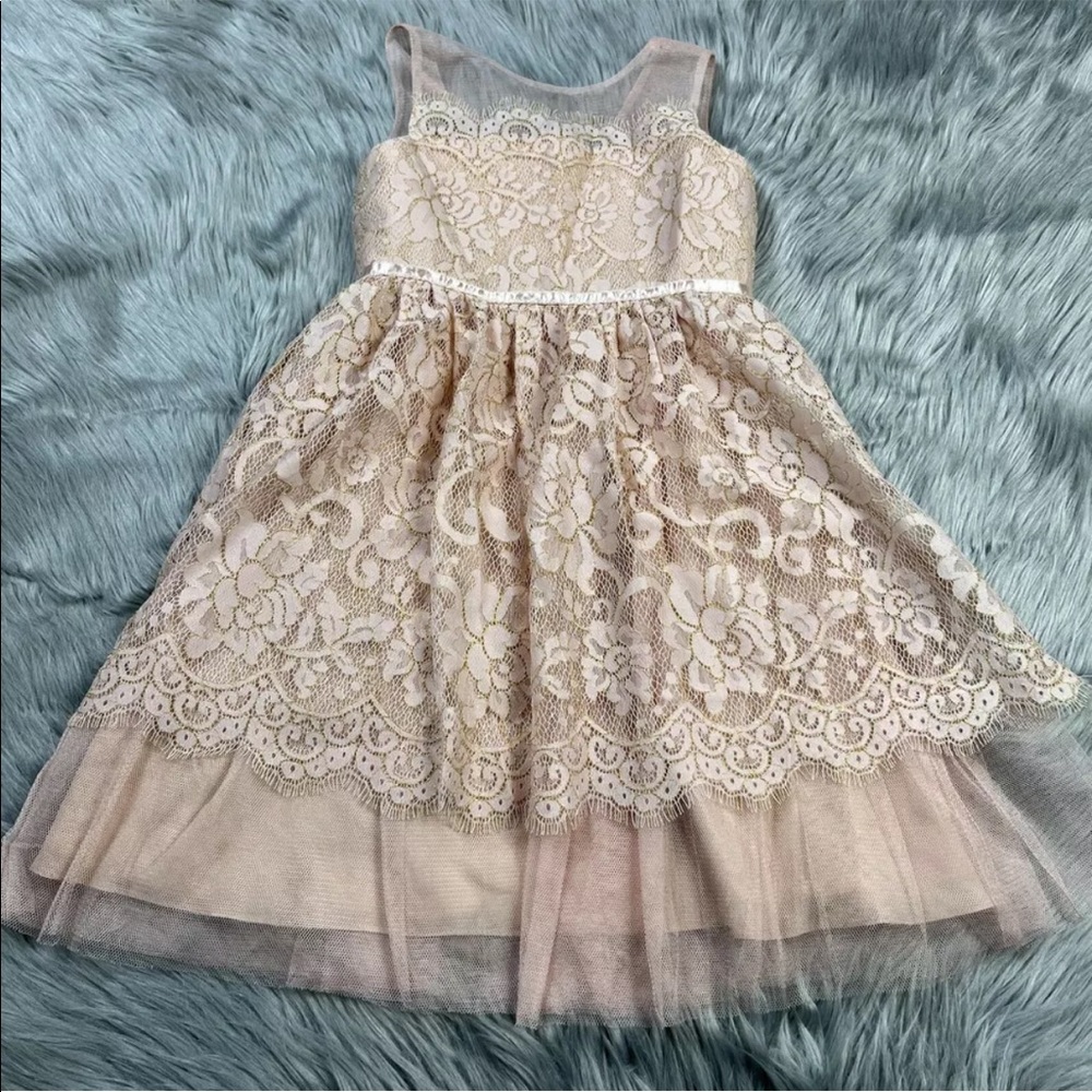 Jenny Yoo Collection Girls Lace Tulle Sleeveless Flower Girl Dress 5